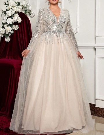 Rochie lunga SHEIN CURVE, bej