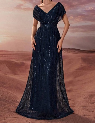 Rochie lunga Giffniseti, bleumarin