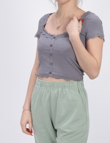 Top BUBBLEROOM, gri, XS