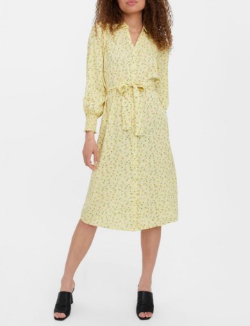Rochie medie Vero Moda, galben