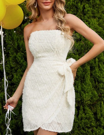 Rochie scurta SHEIN, ecru