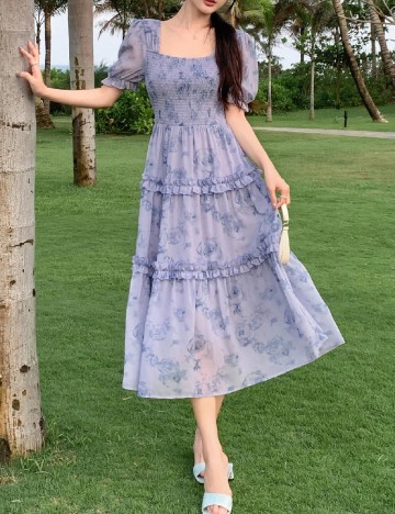 Rochie medie Dazy, mov