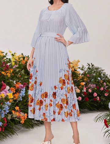 Rochie medie SHEIN, albastru deschis