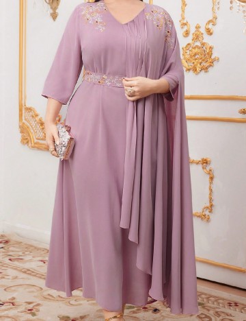 Rochie lunga SHEIN CURVE, roz