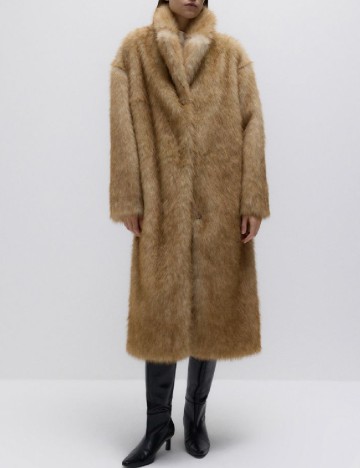 Palton oversize Reserved, maro