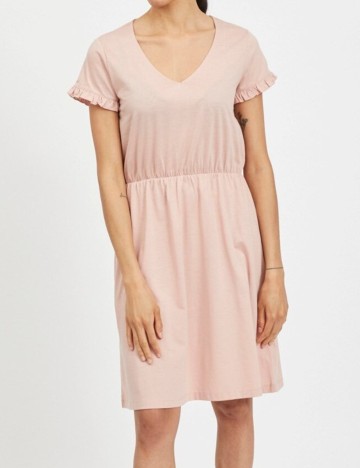 Rochie scurta Vila, roz, S