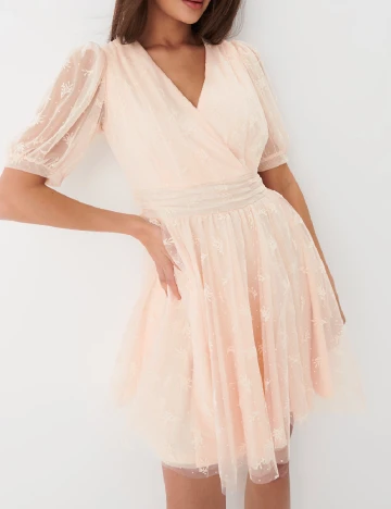 Rochie scurta Mohito, nude Crem