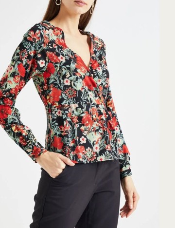 Bluza Pieces, floral, M