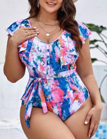 Costum de baie SHEIN CURVE, mix culori