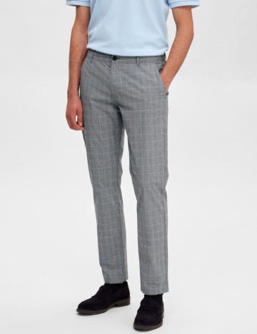 
						Pantaloni Selected, gri