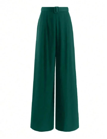 Pantaloni SHEIN CURVE, verde Verde