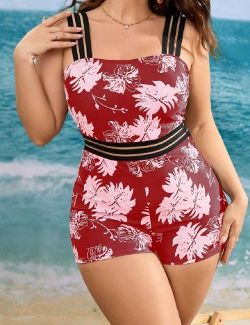 
						Costum de baie SHEIN CURVE, rosu