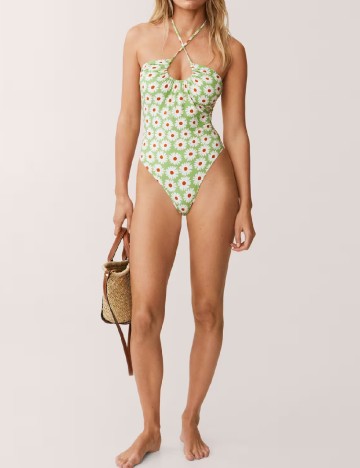 Costum de baie Mango, verde