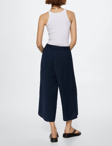 Pantaloni Mango, bleumarin inchis