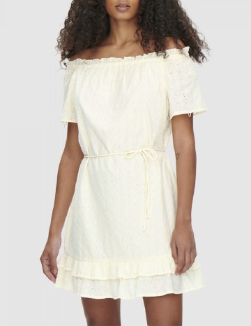 Rochie scurta Only, crem