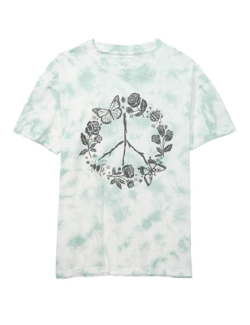 Tricou American Eagle, alb/verde Verde