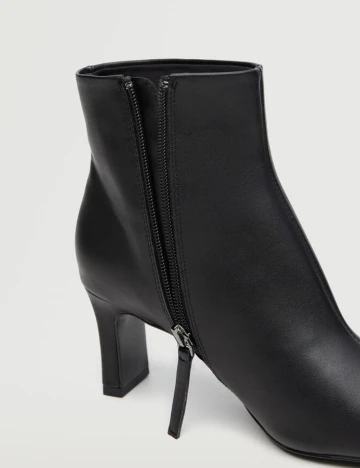 Botine Mango, negru Negru