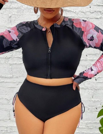 Costum de baie SHEIN CURVE, negru