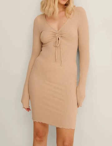 Rochie scurta NA-KD, crem, XS