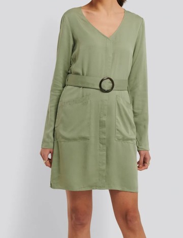 Rochie scurta NA-KD, verde, 34