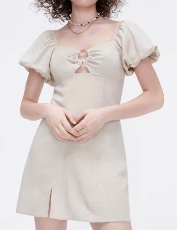 Rochie scurta CROPP, bej, XL