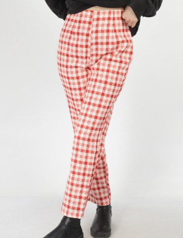 Pantaloni Double Crazy, rosu, S