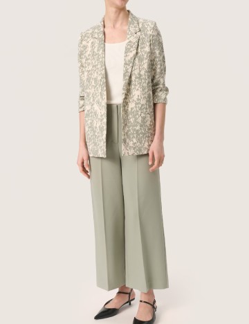 Blazer Soaked In Luxury, crem/verde