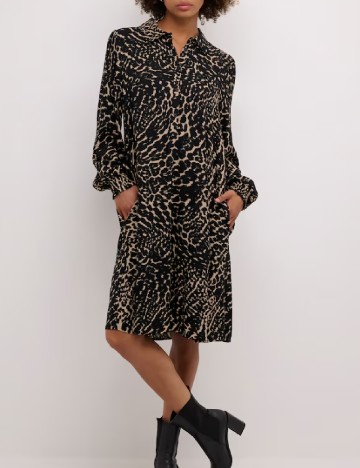 Rochie medie Culture, animal print