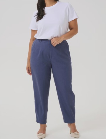 Pantaloni Kaffe Curve, albastru