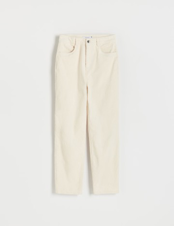 Pantaloni Reserved, crem