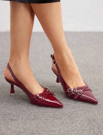 Pantofi SHEIN, visiniu