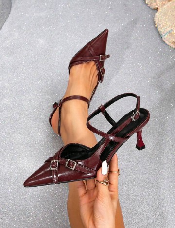 Pantofi SHEIN, visiniu