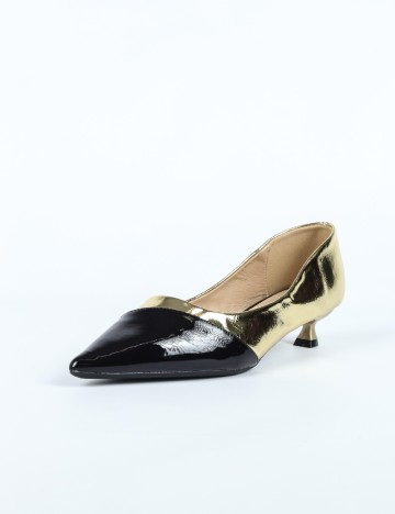 Pantofi SHEIN, auriu/negru