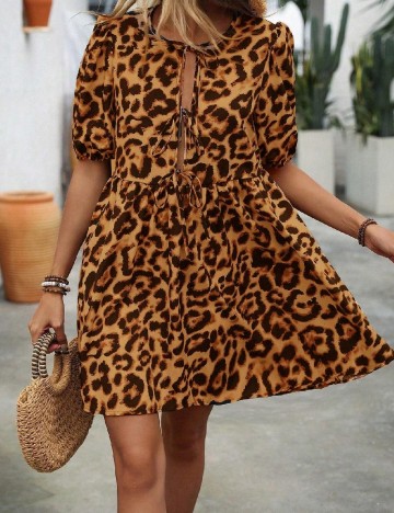 Rochie scurta SHEIN, animal print