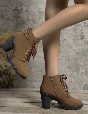 Botine SHEIN, maro