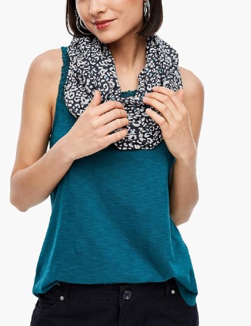 Esarfa circulara s.Oliver, bleumarin