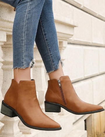 Botine SHEIN, maro