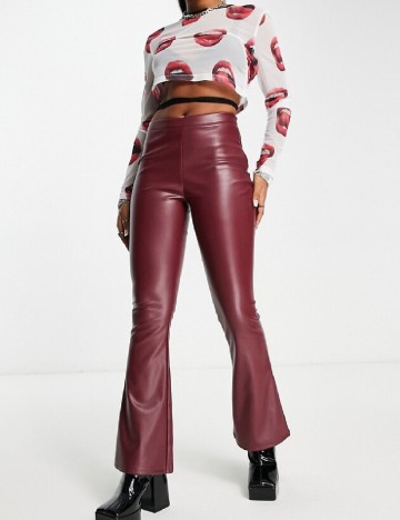 Pantaloni COLLUSION, visiniu