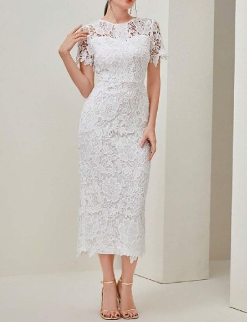 Rochie medie SHEIN, alb