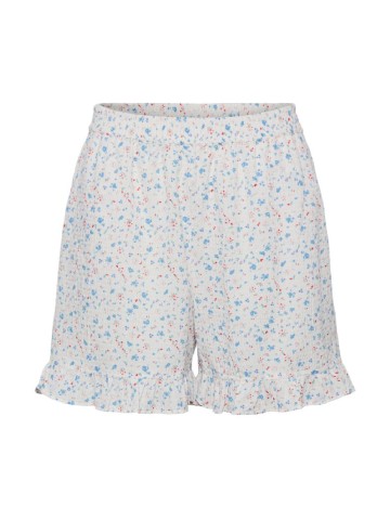 Pantaloni scurti Pieces, alb