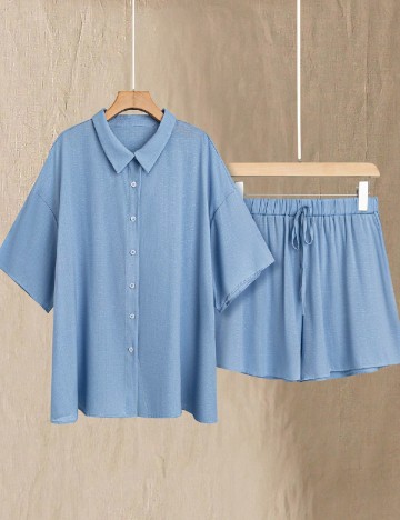 Compleu SHEIN CURVE, albastru