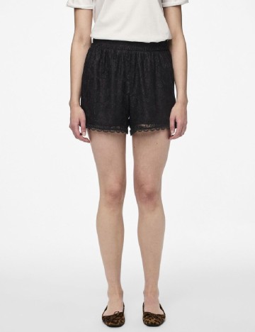 Pantaloni scurti Pieces, negru