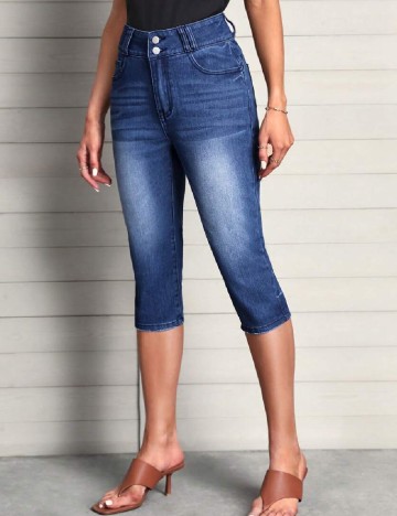 Pantaloni scurti SHEIN, albastru