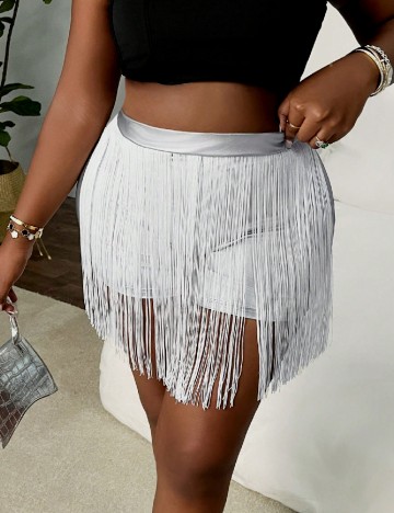 Pantaloni scurti SHEIN CURVE, gri