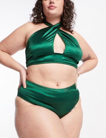 Chilot de  baie South Beach Curve, verde