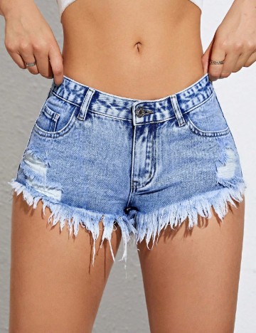 Pantaloni scurti SHEIN, albastru