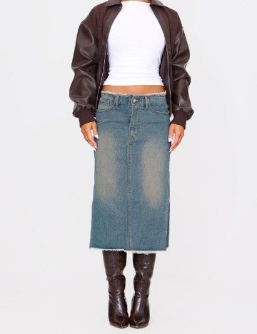 Fusta PrettyLittleThing, albastru