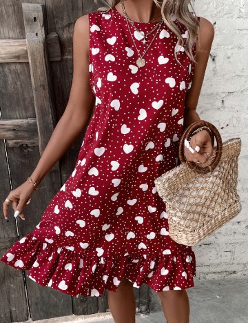 Rochie scurta Emery Rose, rosu