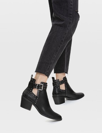 Botine Stradivarius, negru