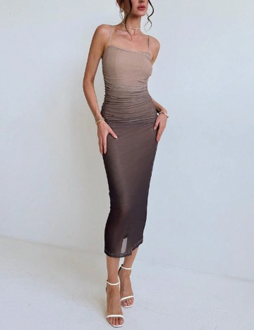 Rochie lunga SHEIN, maro